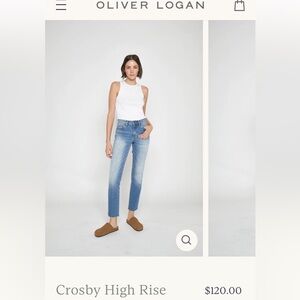 Oliver Logan Crosby High Rise Jean NWT size 24